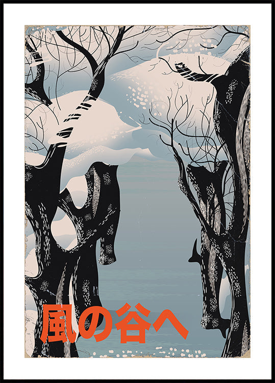 To the Valley of the Wind Japanese Winter Plakat - Posterbox