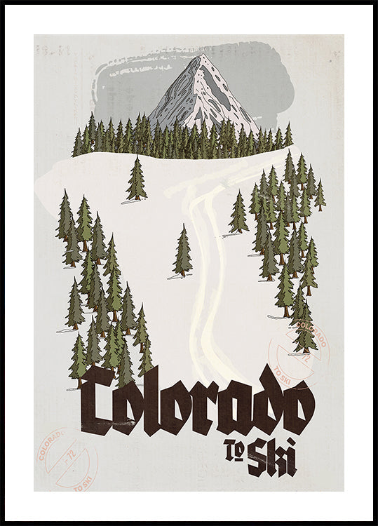 Colorado To Ski Plakat - Posterbox