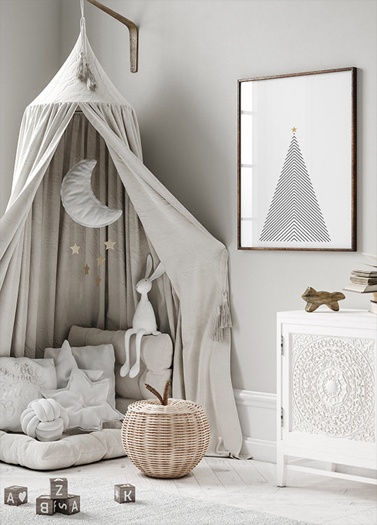 Minimal Christmas Tree Plakat - Posterbox