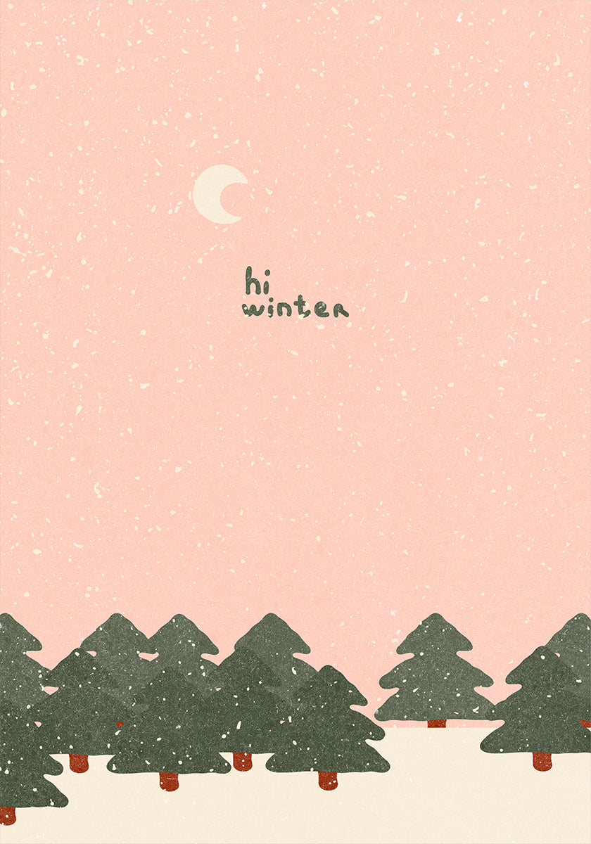 Magical snowfall in the forest Plakat - Posterbox