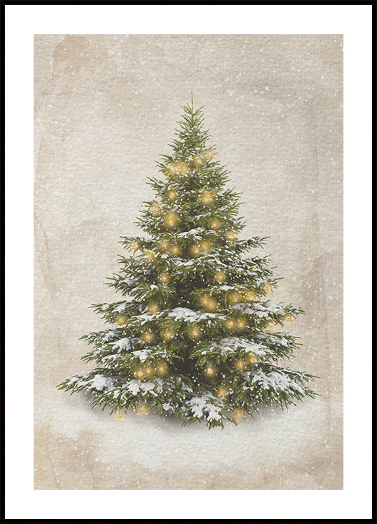 Vintage Christmas Tree Plakat - Posterbox
