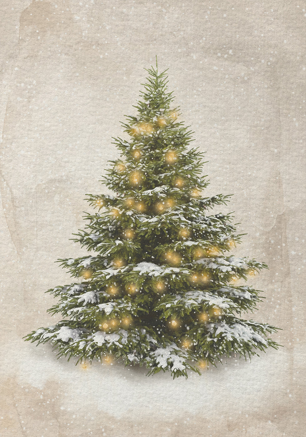Vintage Christmas Tree Plakat - Posterbox