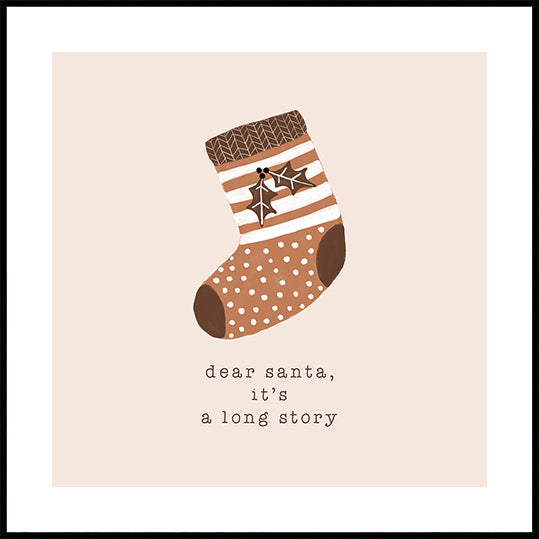 Dear Santa It's a Long Story Poster - Posterbox