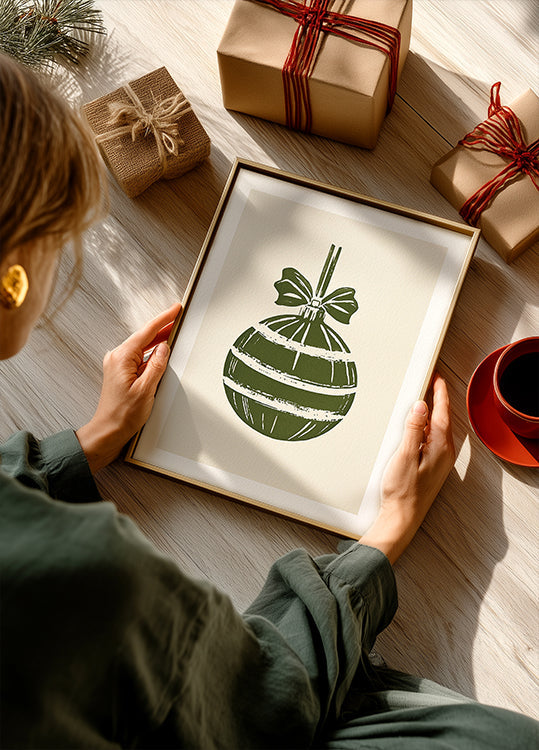 Christmas Ornament Green Plakat - Posterbox