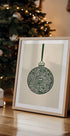 Olive Green Christmas Bauble Plakat - Posterbox