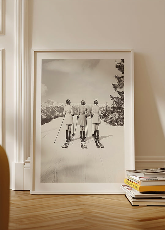 Vintage Glamour Skiers Plakat - Posterbox
