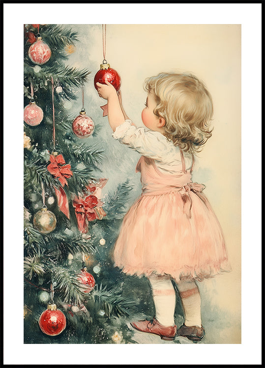 Young Girl At Christmas Eve Plakat - Posterbox