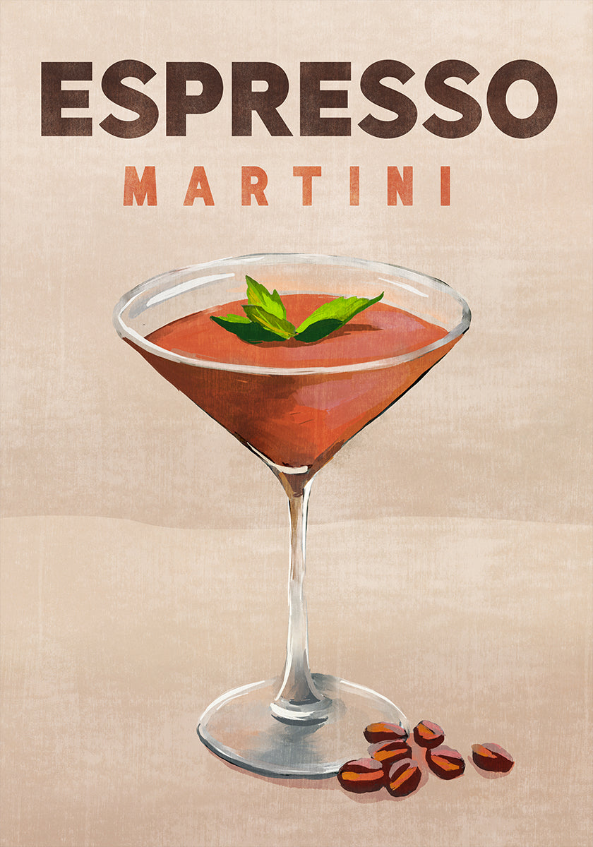 Espresso Martini Cocktail Bar Decor Plakat - Posterbox