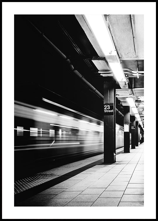 23 Street, New York (Schwarzweiß) Poster - Posterbox.dk