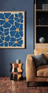 Abstraktes blaues Blumenposter - Posterbox.dk