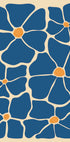 Abstraktes blaues Blumenposter - Posterbox.dk
