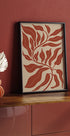Abstraktes rotes Blatt-Poster - Posterbox.dk