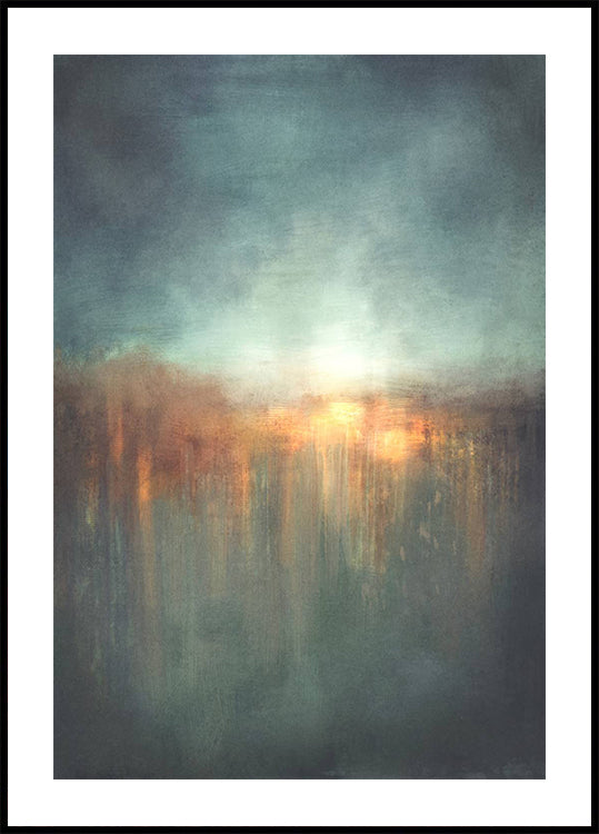 Abstraktes surreales Sonnenuntergangsplakat - Posterbox.dk