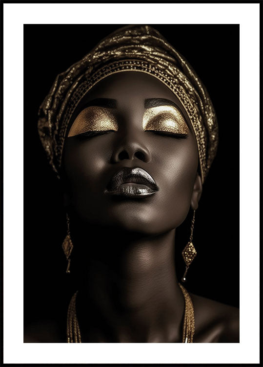 Afrikanische goldene Schönheit Poster - Posterbox.dk