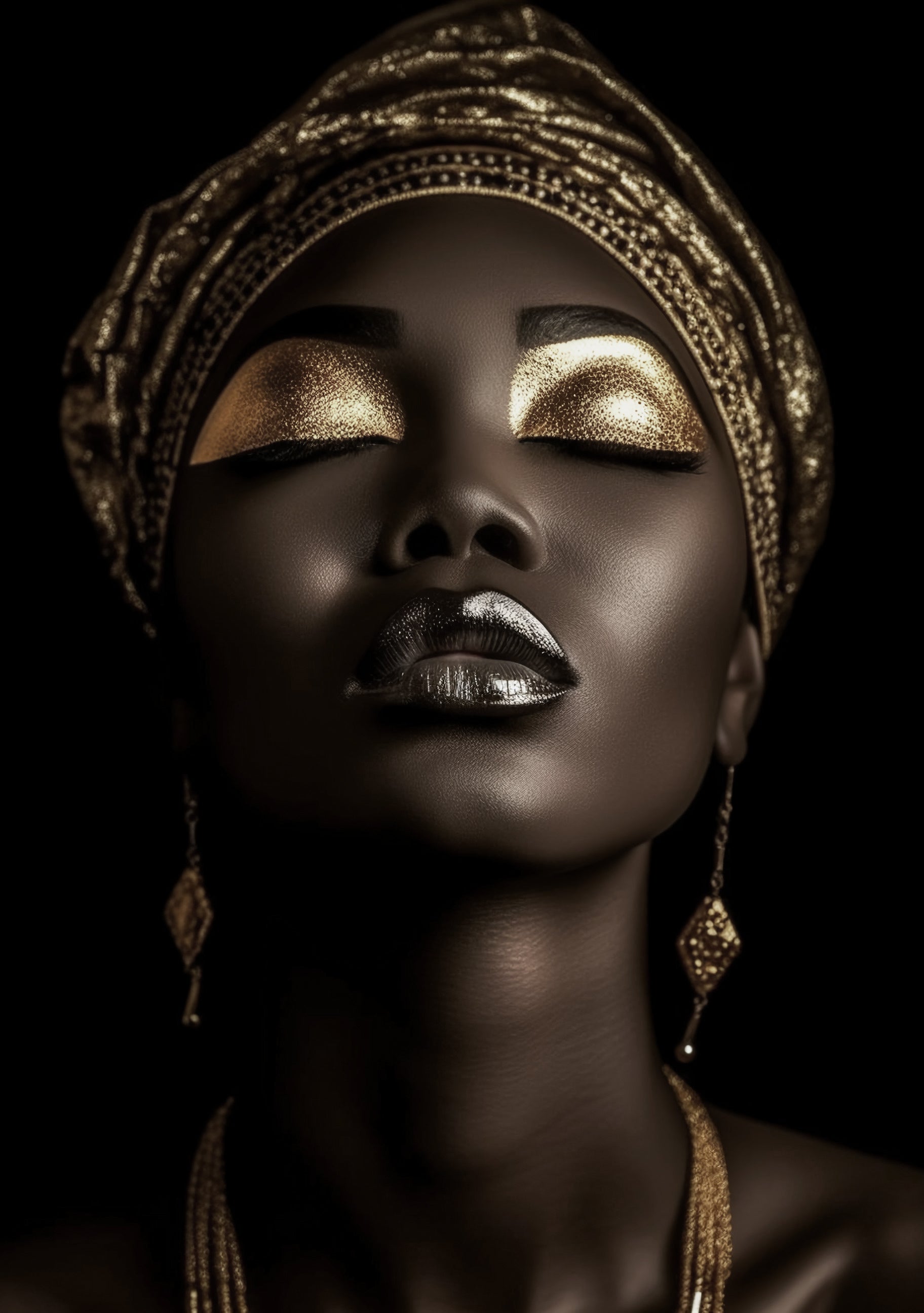 Afrikanische goldene Schönheit Poster - Posterbox.dk