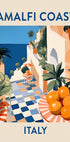 Amalfiküste-Druck, Italien-Reiseposter, Zitrusterrassenkunst, mediterranes Sommerposter - Posterbox.dk