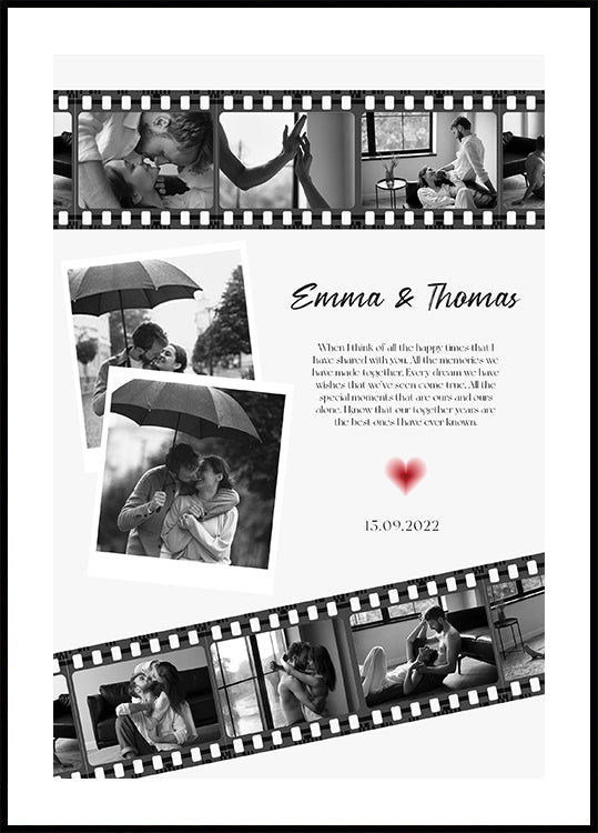 Anniversary Film Photo Collage Plakat - Posterbox