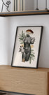 Antike weibliche Skulptur mit botanischen Elementen Poster - Posterbox.dk