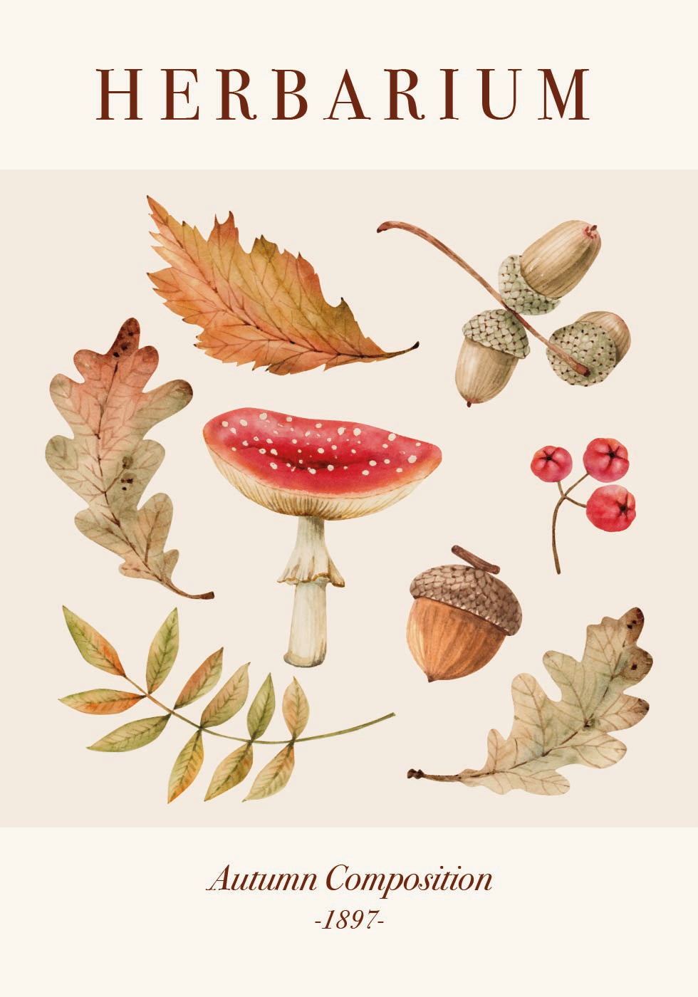 Herbst-Herbarium-Poster - Posterbox.dk
