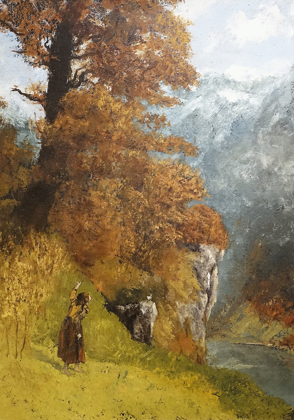 Herbstlandschaft von Gustave Courbet Poster - Posterbox.dk
