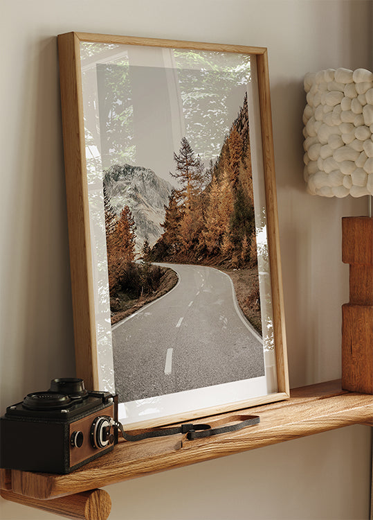 Autumn Mountain Road Poster - Posterbox.dk