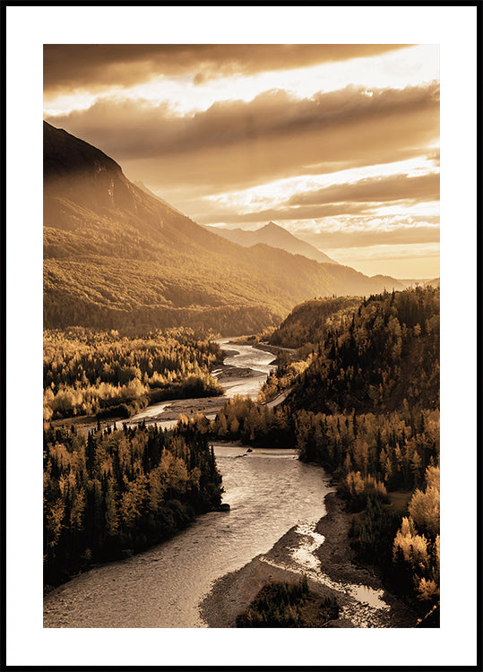 Autumn River Valley Poster - Posterbox.dk