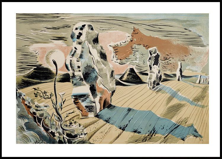 Avebury, surreale Landschaft von Paul Nash Poster - Posterbox.dk