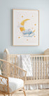 Poster „Baby-Elefant auf mondbeschienenen Wolken“ - Posterbox.dk