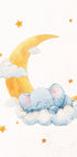 Poster „Baby-Elefant auf mondbeschienenen Wolken“ - Posterbox.dk