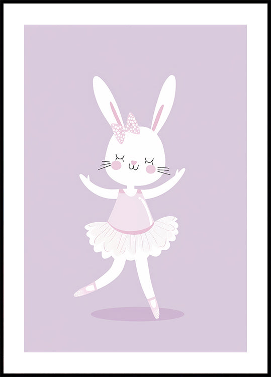 Ballerina-Häschen-Poster - Posterbox.dk
