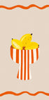 Bananen in Streifen, modernes minimalistisches Obstposter - Posterbox.dk