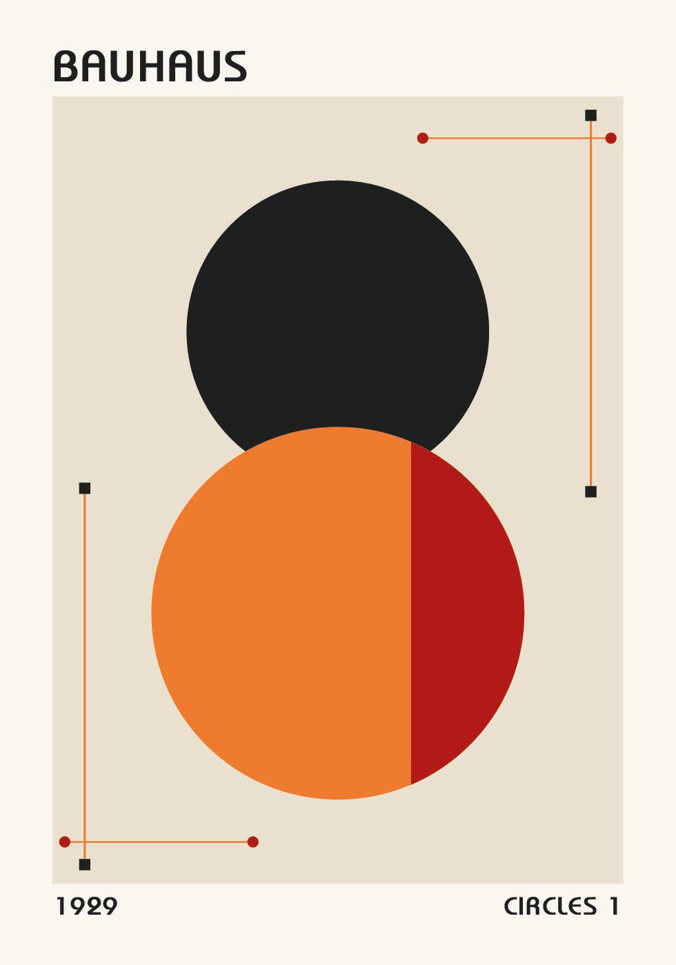Bauhaus Circles 1 Poster - Posterbox.dk