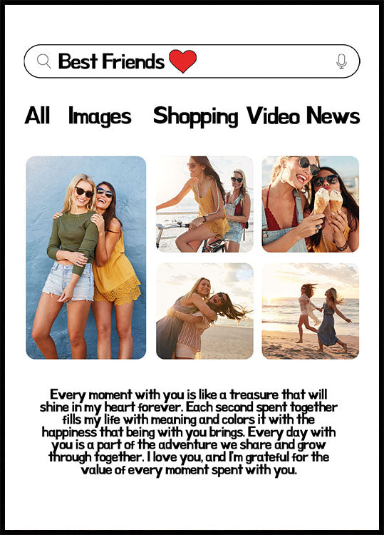 Beste Freunde Fotocollage-Poster - Posterbox.dk