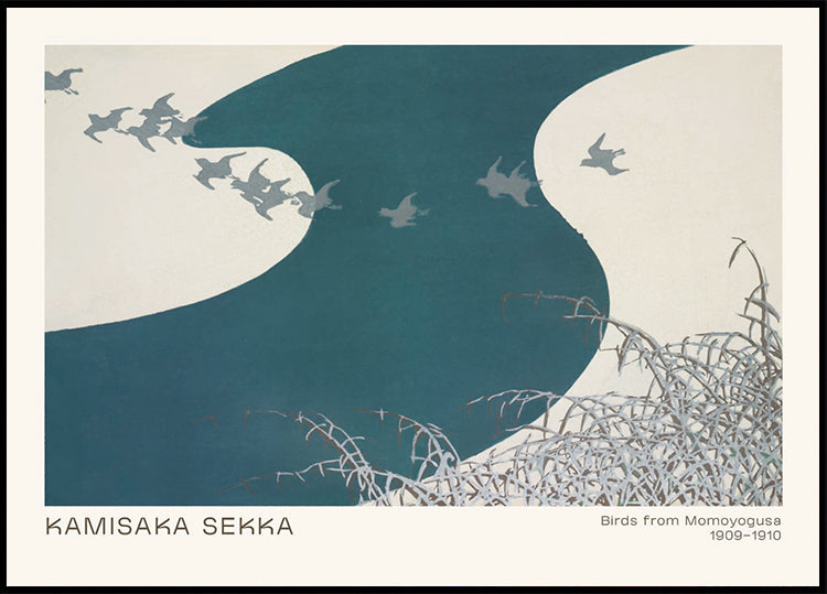 Vögel aus Momoyogusa, japanisches minimalistisches Naturposter - Posterbox.dk