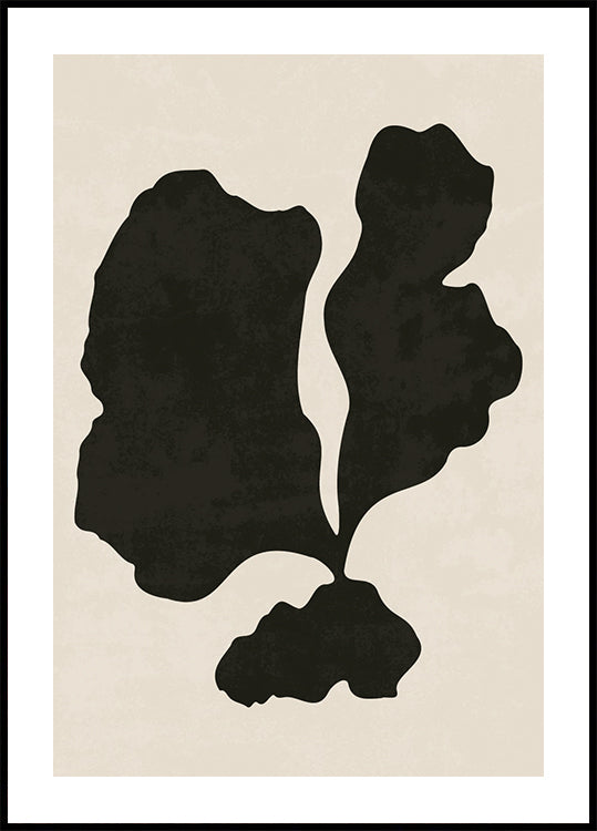 Schwarzes Poster mit abstrakter Form - Posterbox.dk
