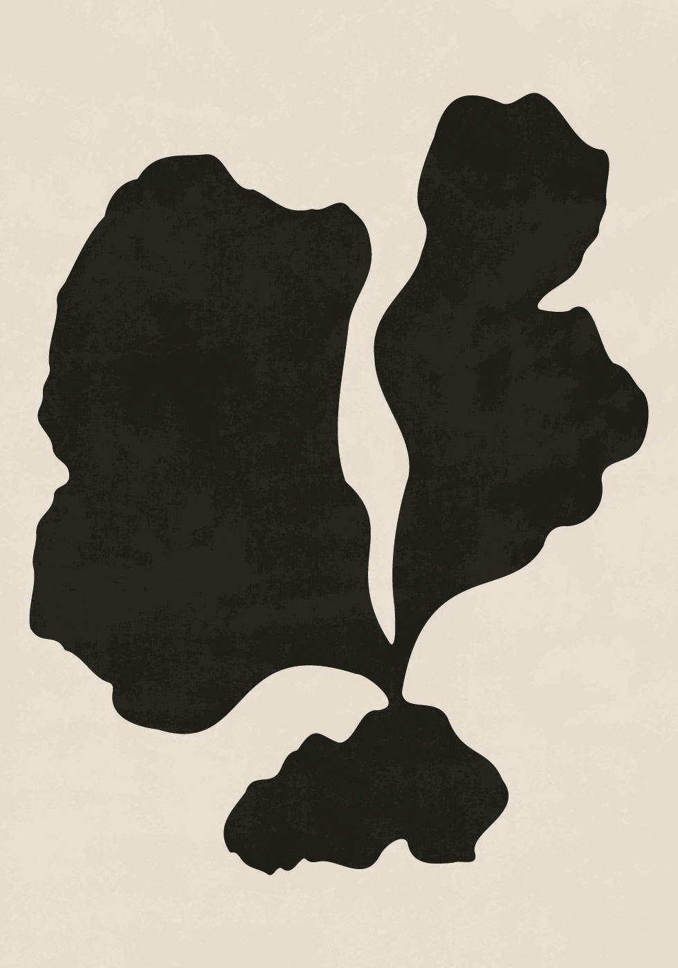 Schwarzes Poster mit abstrakter Form - Posterbox.dk