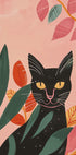 Schwarze Katze im Dschungel Poster - Posterbox.dk