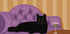 Schwarze Katze mit Martini-Poster - Posterbox.dk