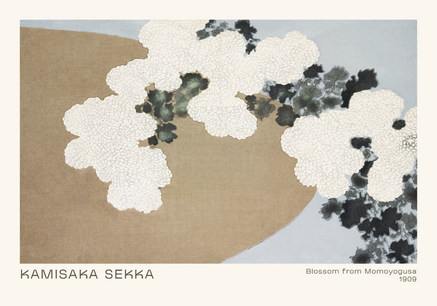 Blüte von Momoyogusa, japanisches florales abstraktes Poster - Posterbox.dk