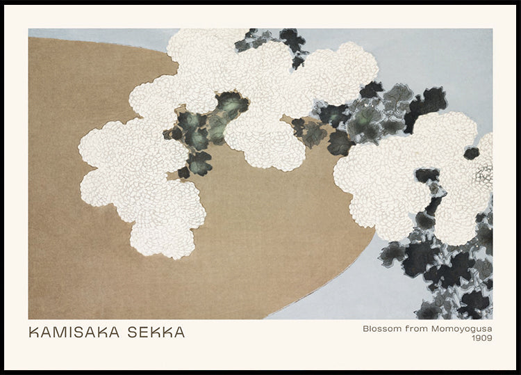 Blüte von Momoyogusa, japanisches florales abstraktes Poster - Posterbox.dk