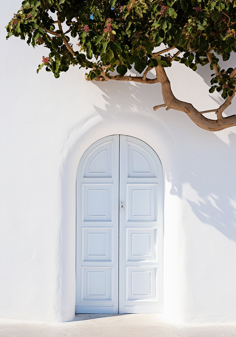 Blaue Tür, mediterrane Architektur Poster - Posterbox.dk