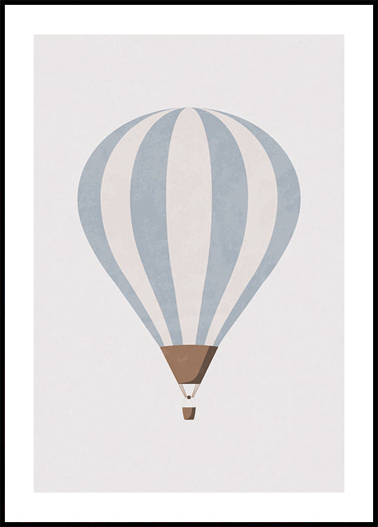 Blaues Heißluftballon-Poster - Posterbox.dk