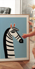 Auffälliges grafisches Zebra-Poster - Posterbox.dk