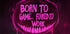 Born to Game Forced to Work Dark Neon Gaming Art Poster - Posterbox.dk