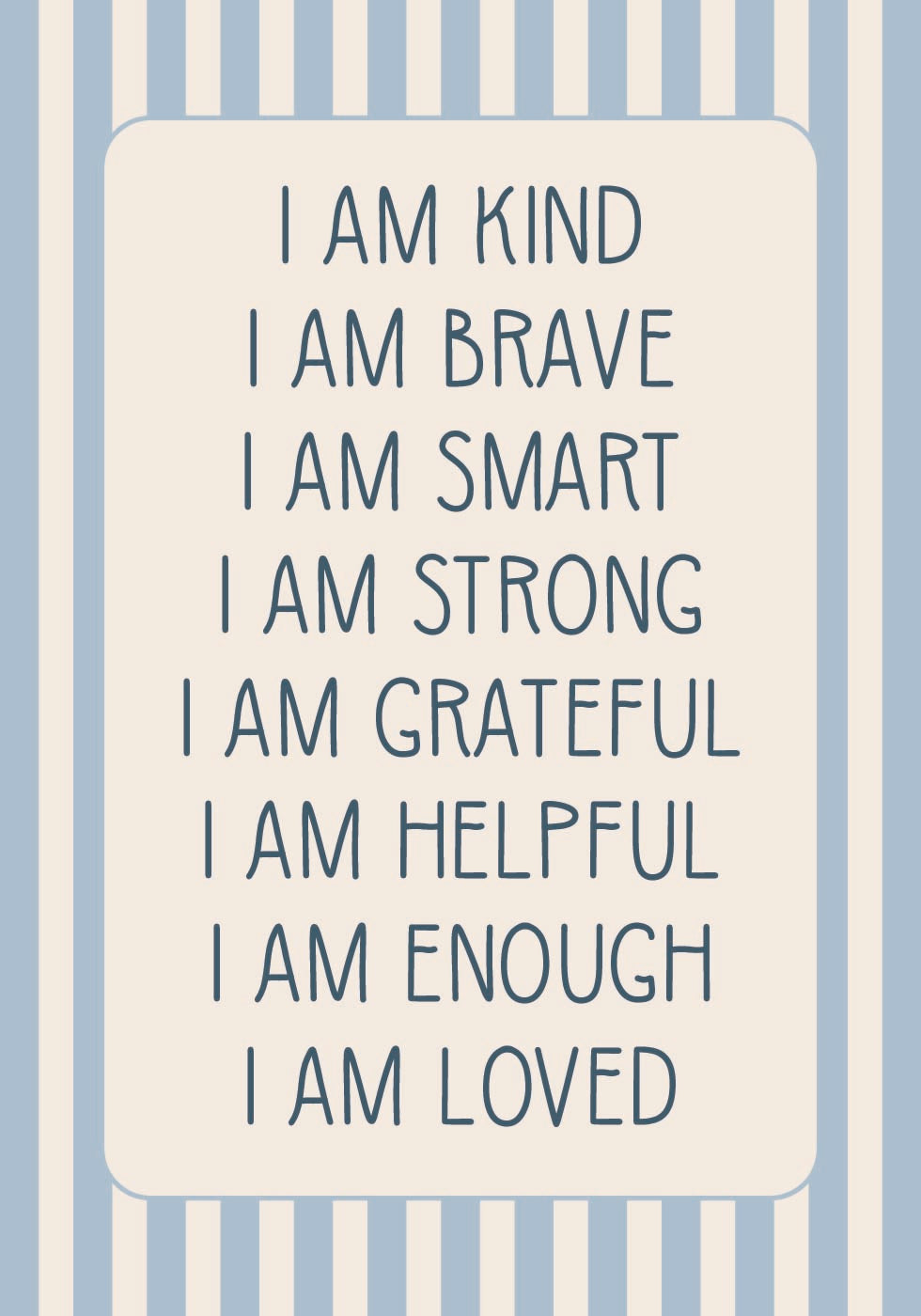 Affirmationen für Jungen, positives Selbstgesprächsposter - Posterbox.dk