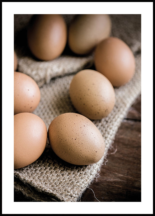 Braunes Bio-Eier-Poster - Posterbox.dk