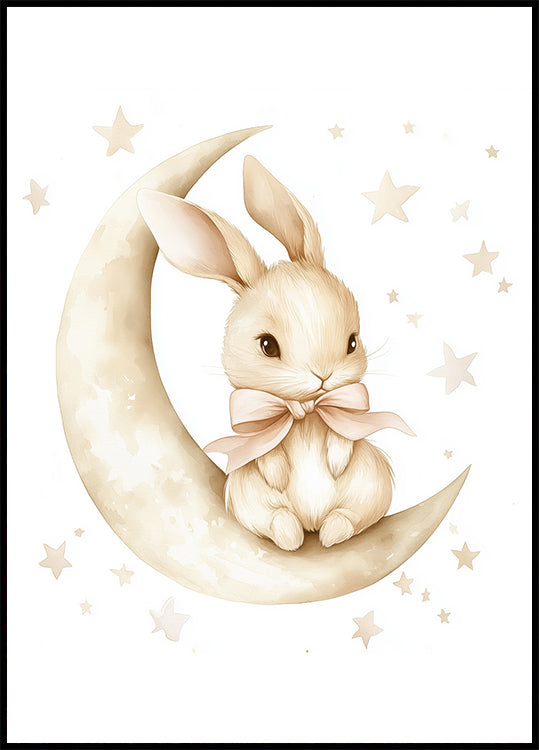 Hase auf dem Mond Poster - Posterbox.dk