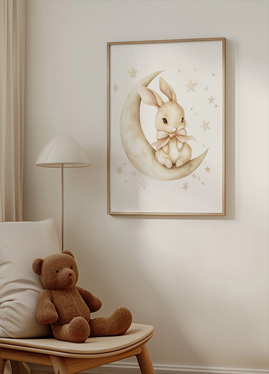 Hase auf dem Mond Poster - Posterbox.dk