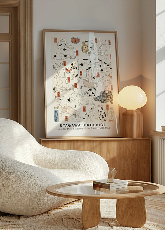 Katzen des Tokaido, Hiroshige Poster - Posterbox.dk
