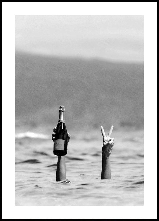 Champagner-Feier auf See Poster - Posterbox.dk